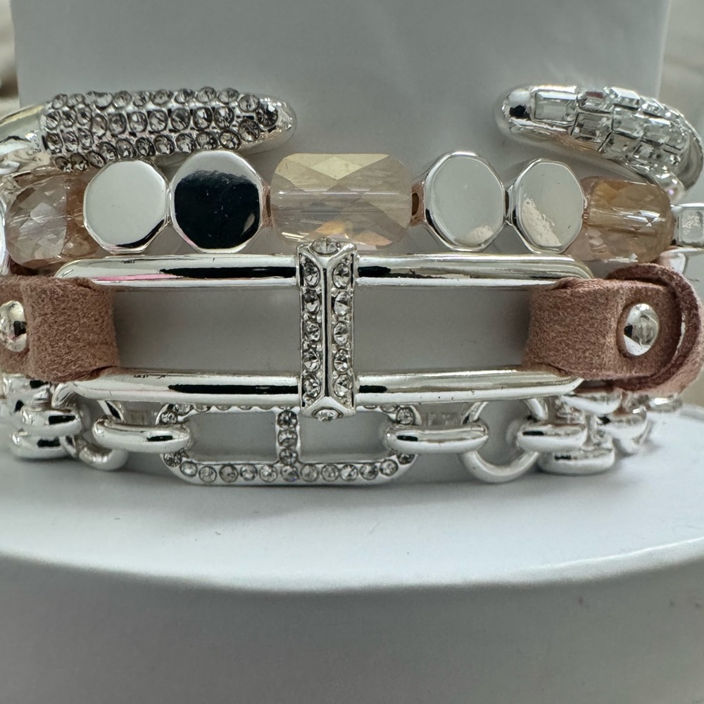 Bomb Party Stack of 4 Bracelets New in Box with Tag.It’s All In The Fine Details